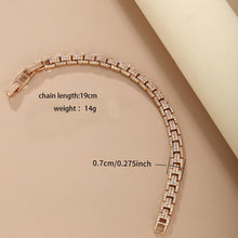 Load image into Gallery viewer, European And American Metallic Light Luxury Inlaid Zirconium Bracelet Personality Simple
