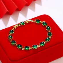 Load image into Gallery viewer, Emerald Malay Jade Elegance Retro Bracelet
