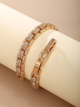 Load image into Gallery viewer, European And American Metallic Light Luxury Inlaid Zirconium Bracelet Personality Simple
