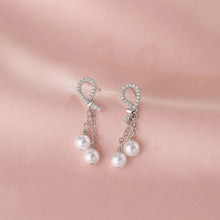 Load image into Gallery viewer, Pearl Pendant Earrings Exquisite Niche Zircon
