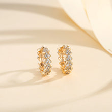 Load image into Gallery viewer, European And American Fashion Copper-plated Gold Inlaid Zircon Earrings
