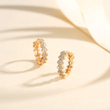 Load image into Gallery viewer, European And American Fashion Copper-plated Gold Inlaid Zircon Earrings
