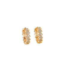 Load image into Gallery viewer, European And American Fashion Copper-plated Gold Inlaid Zircon Earrings
