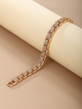 Load image into Gallery viewer, European And American Metallic Light Luxury Inlaid Zirconium Bracelet Personality Simple
